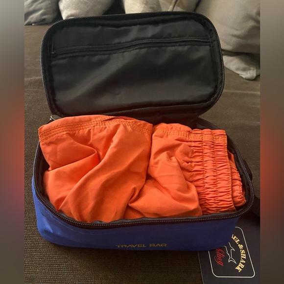 NWT Paul & Shark Yachting Swim Trunks Size 2xL W/ Bonus travel bag & card holder - Picture 10 of 15